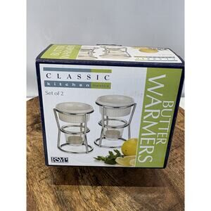Kitchen Basics Ceramic Butter Warmers Candles Seafood Dipping Sauce New